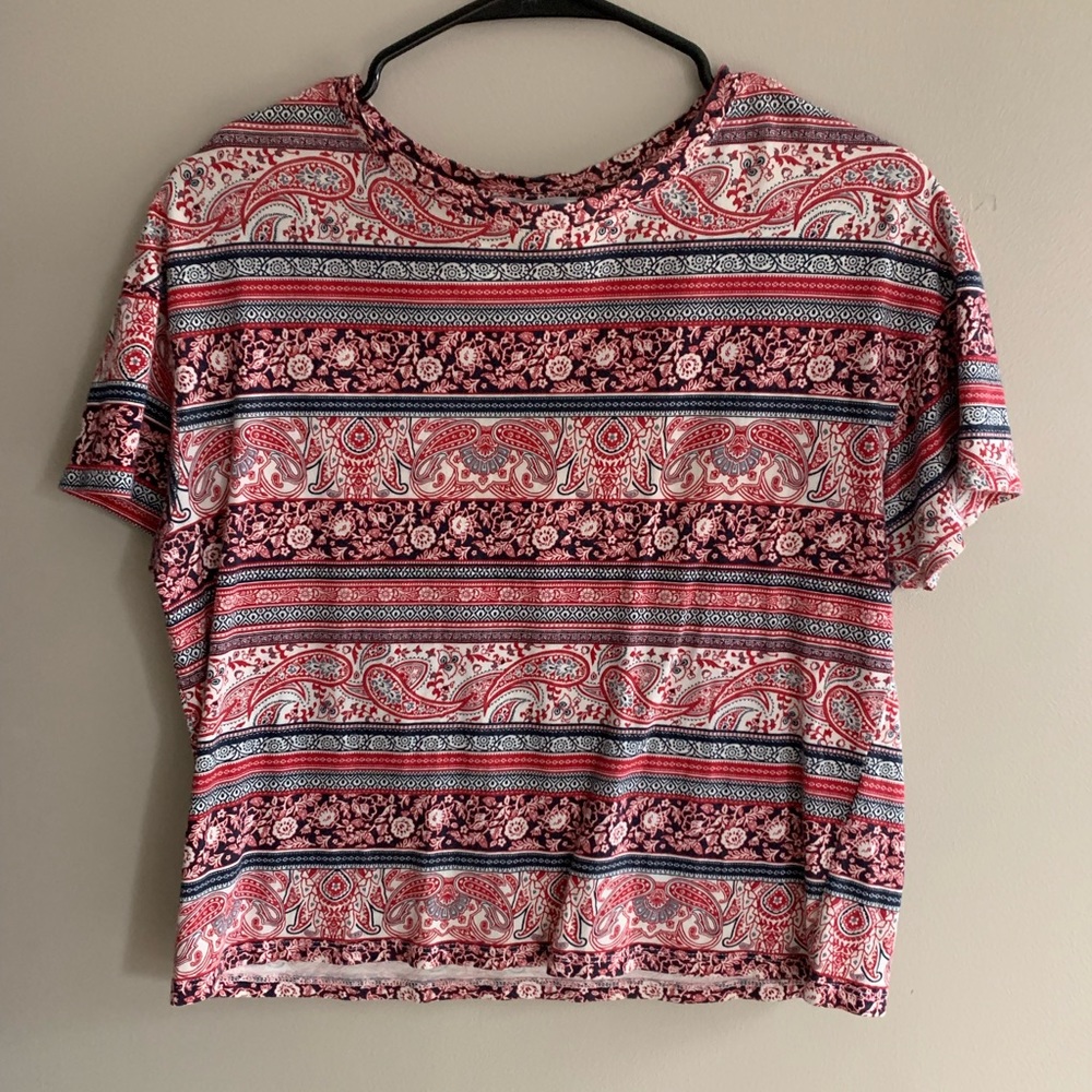 Paisley boxy tee